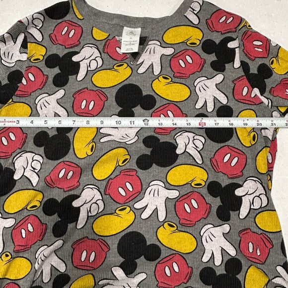 Disney Mickey Mouse Thermal Pajama set Size Medium Long Sleeves & Shorts Women’s - Picture 3 of 8